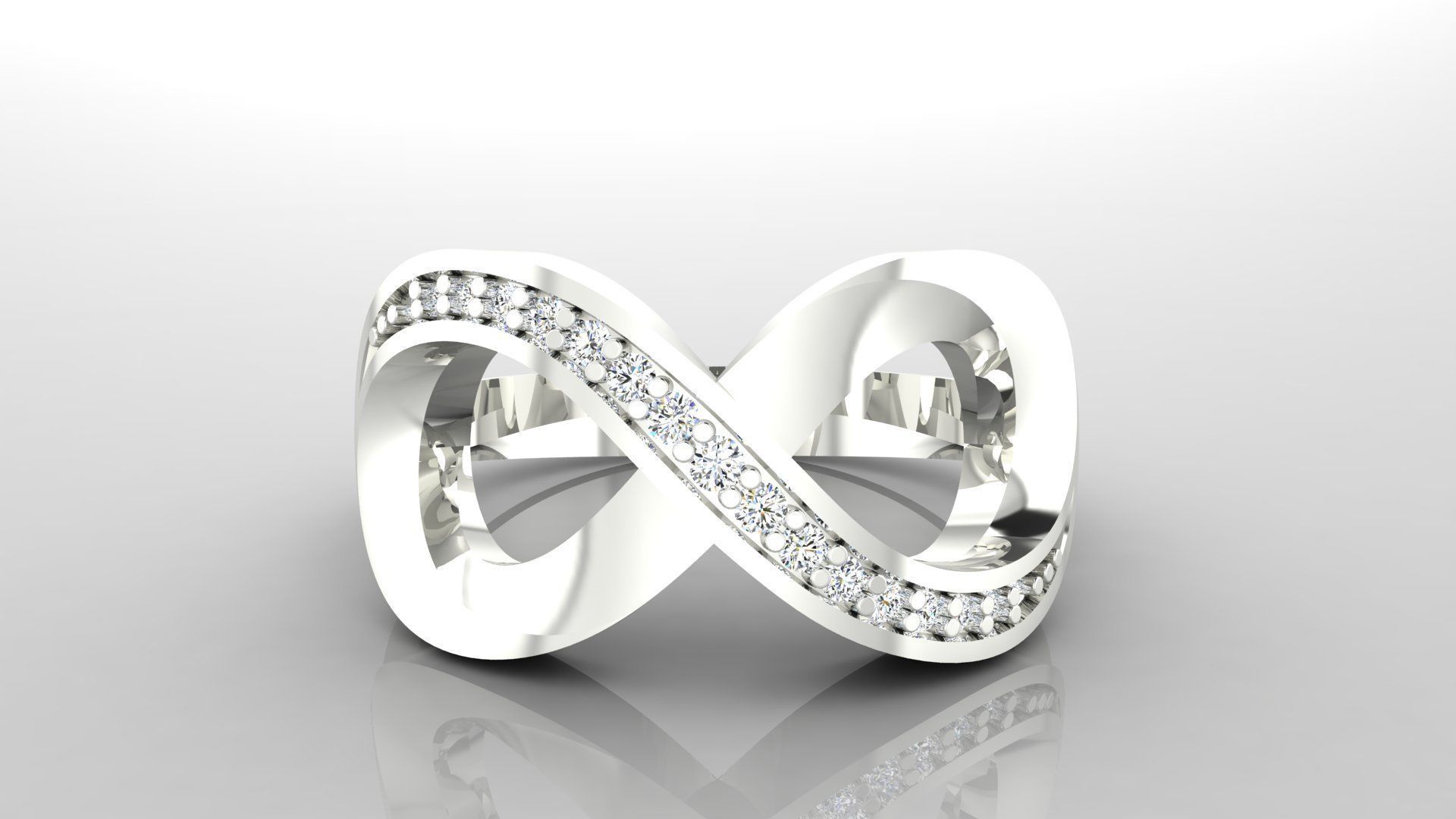 Ring M50 The luxury female ring with gems wedding 3D print model_28