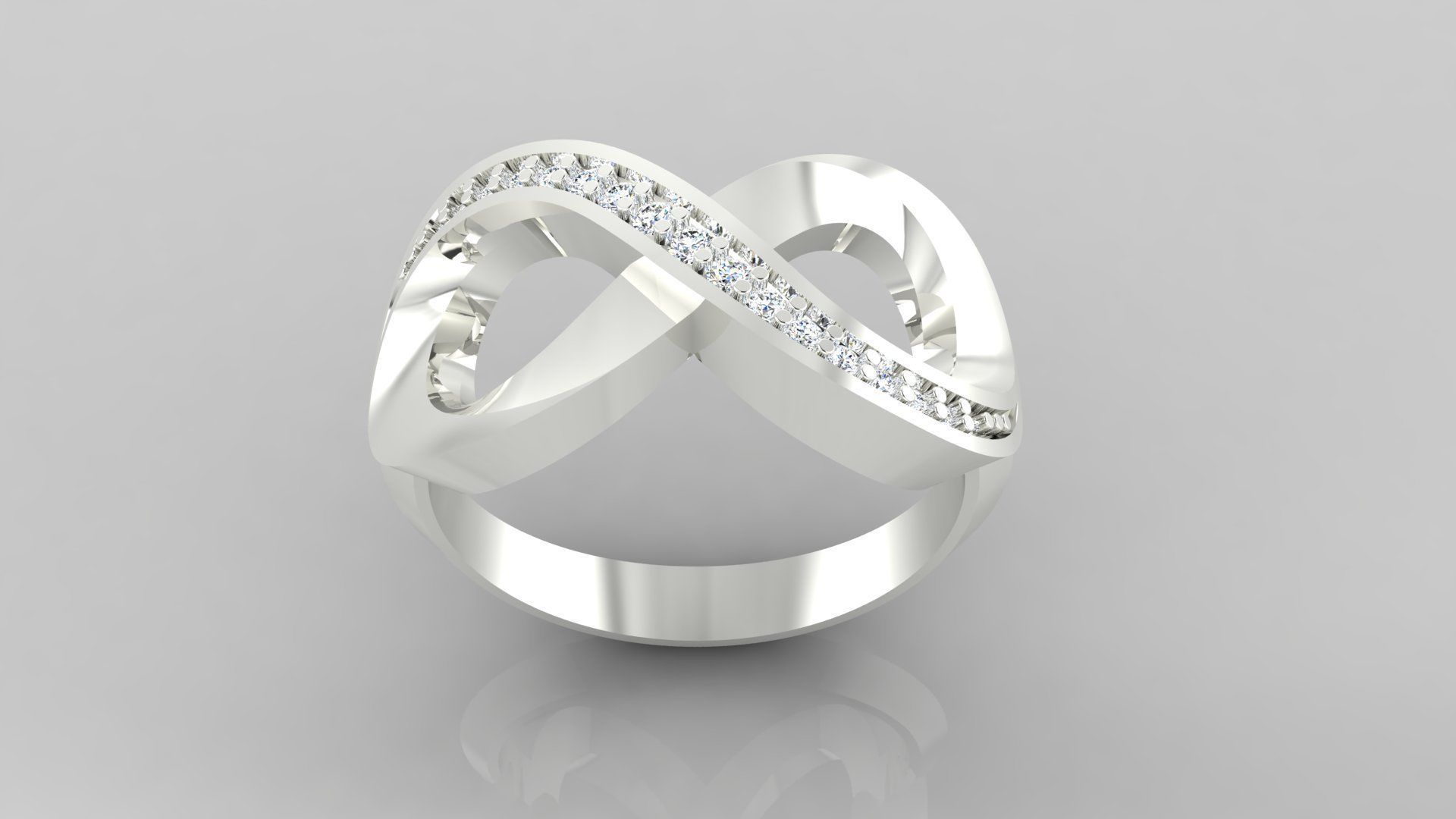 Ring M50 The luxury female ring with gems wedding 3D print model_32