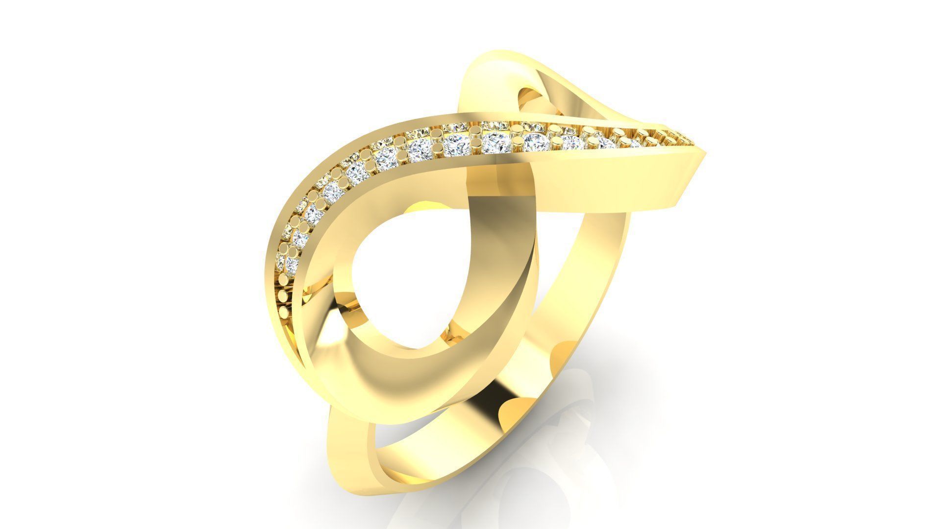 Ring M50 The luxury female ring with gems wedding 3D print model_6