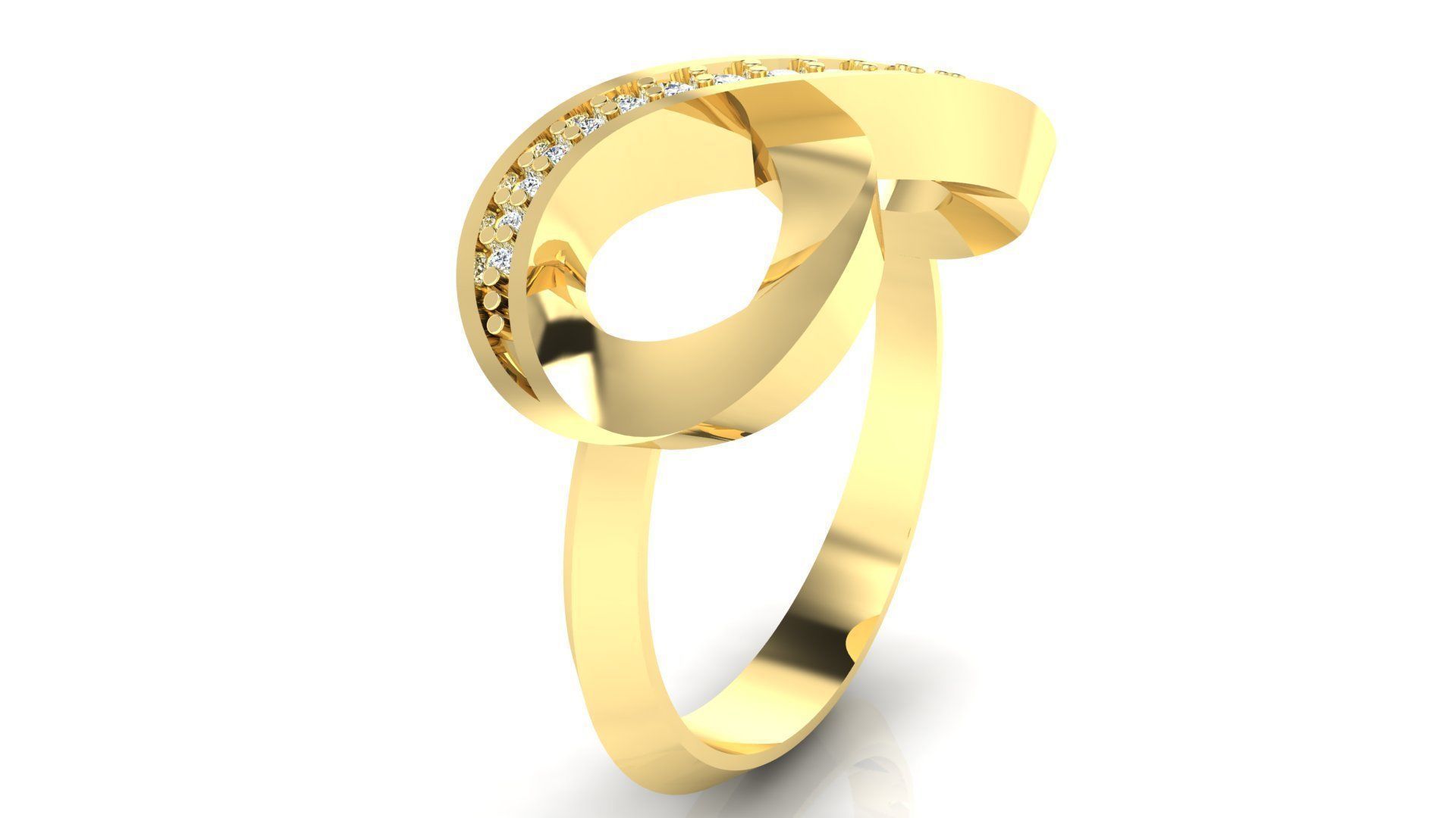 Ring M50 The luxury female ring with gems wedding 3D print model_7