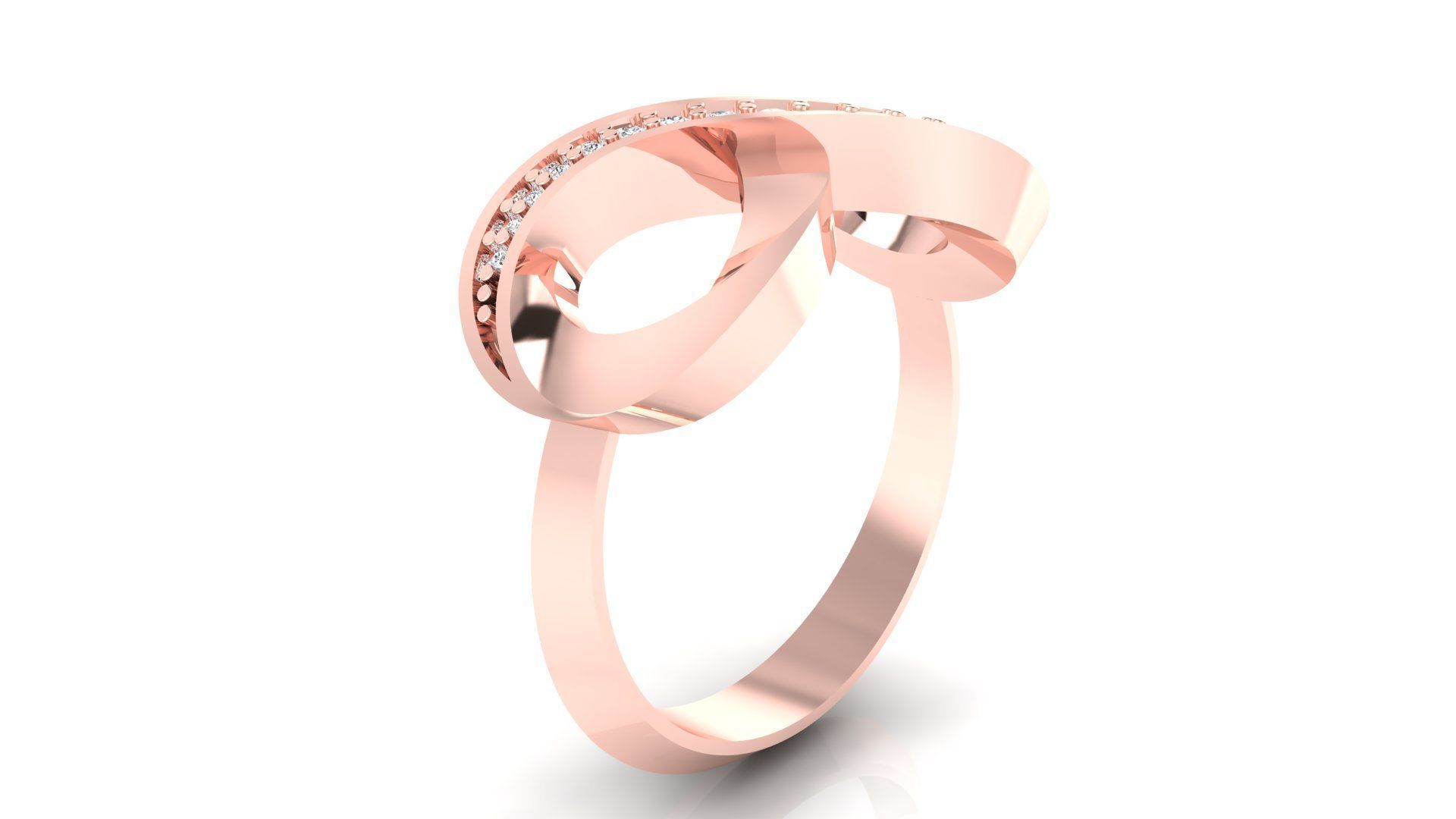 Ring M50 The luxury female ring with gems wedding 3D print model_15