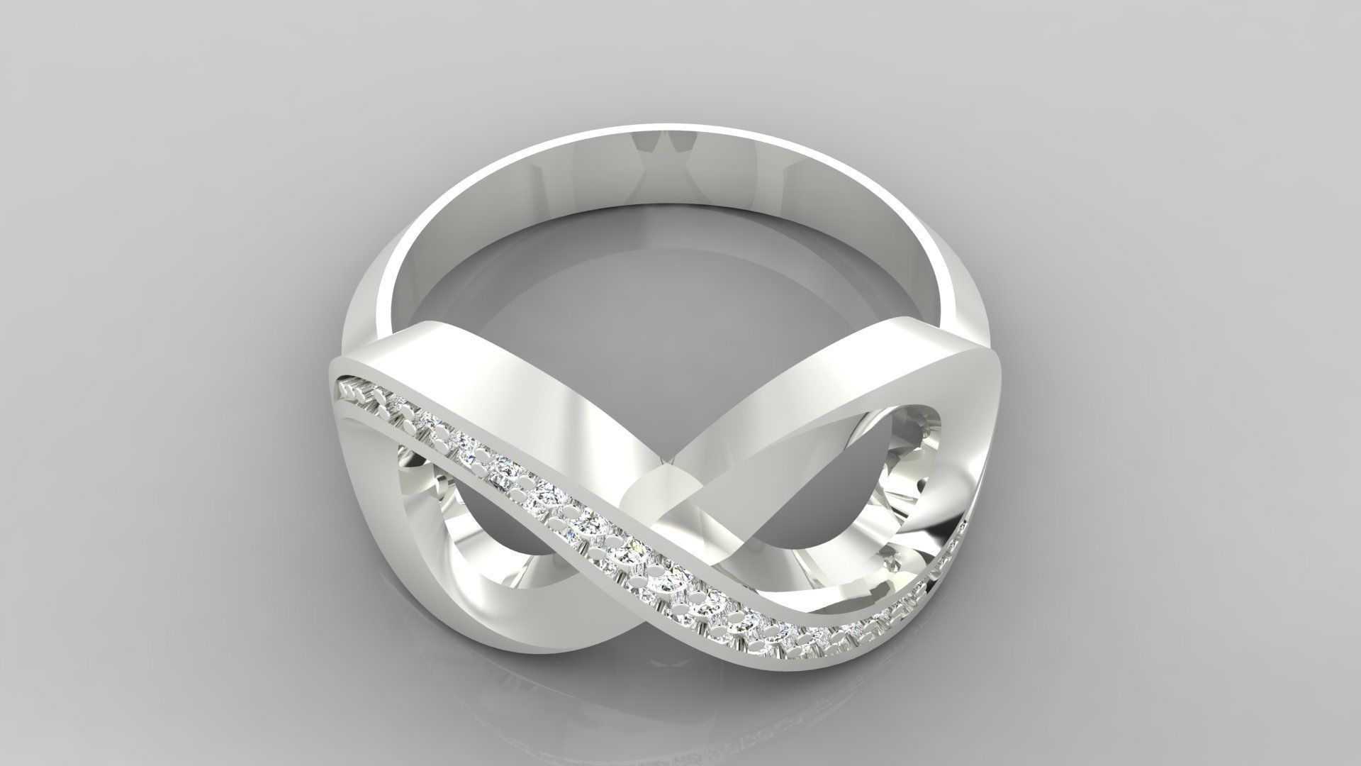 Ring M50 The luxury female ring with gems wedding 3D print model_30