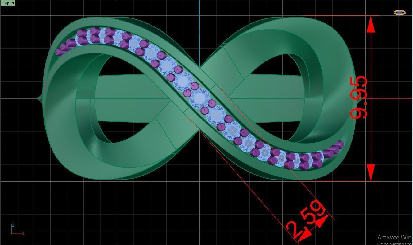 Ring M50 The luxury female ring with gems wedding 3D print model_19