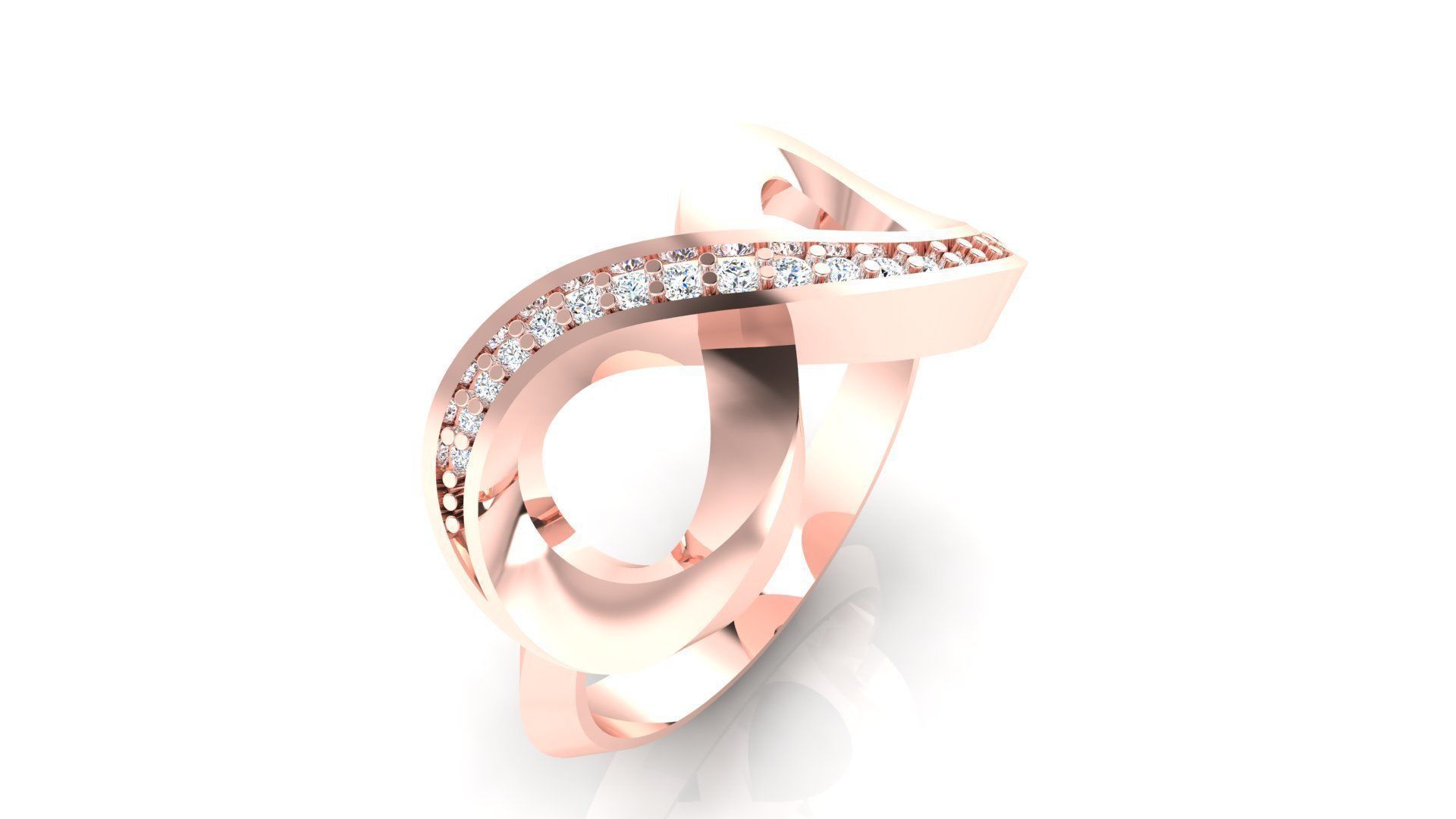 Ring M50 The luxury female ring with gems wedding 3D print model_16