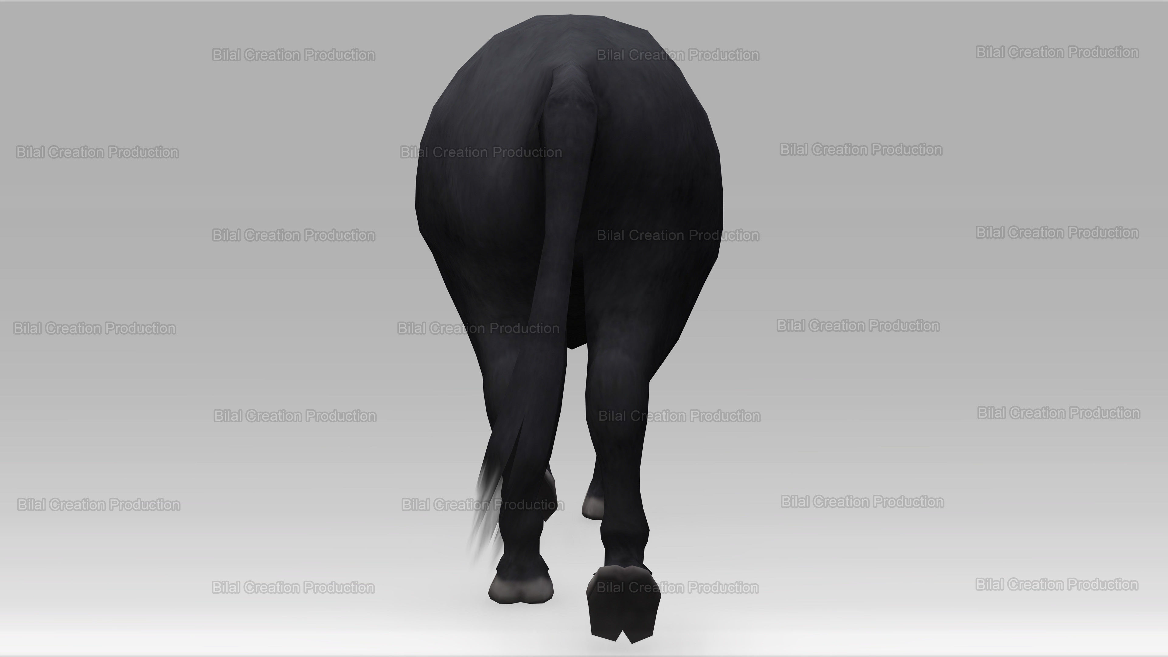 BULL ANIMATED Low-poly 3D model_4