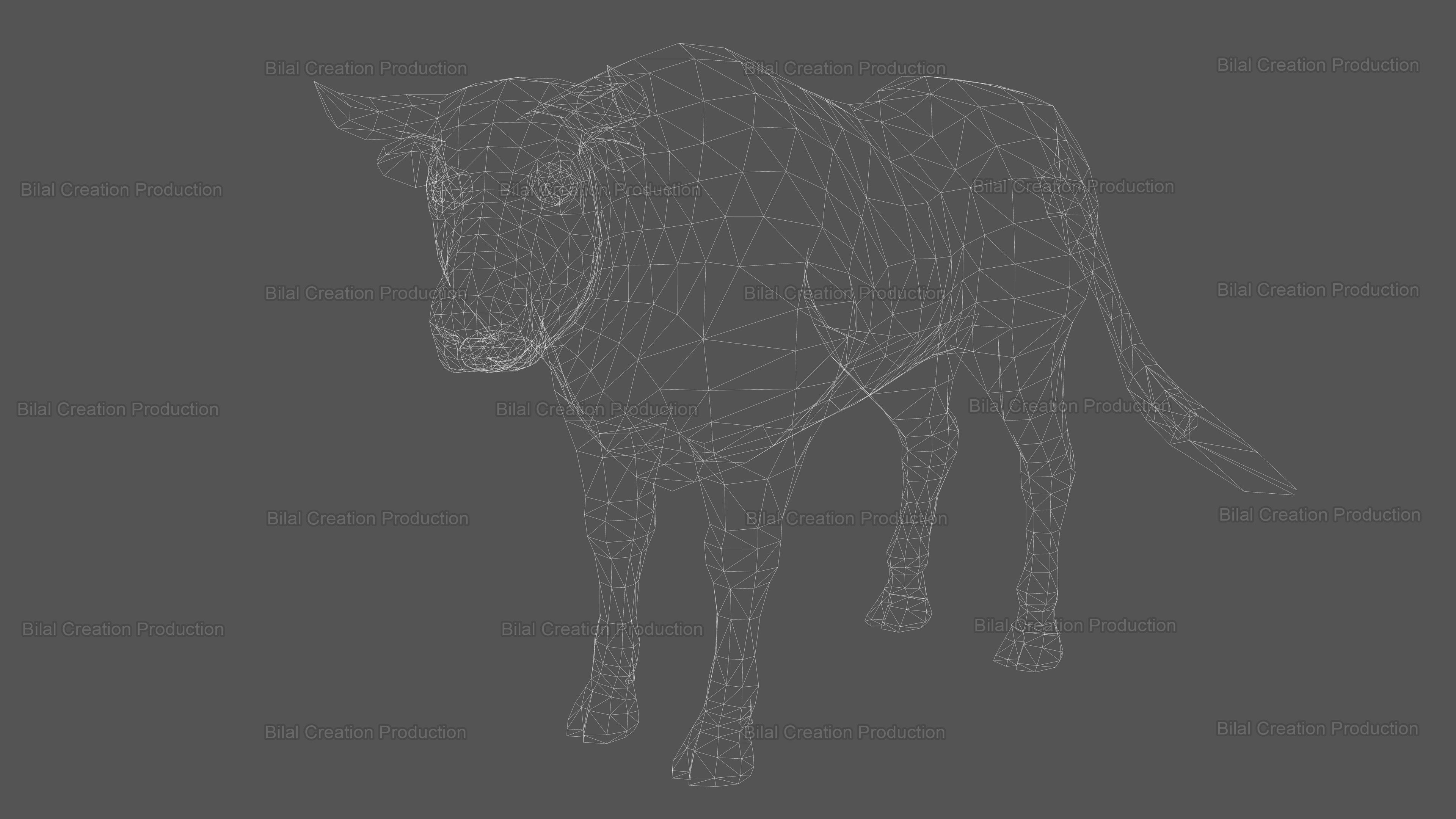 BULL ANIMATED Low-poly 3D model_18