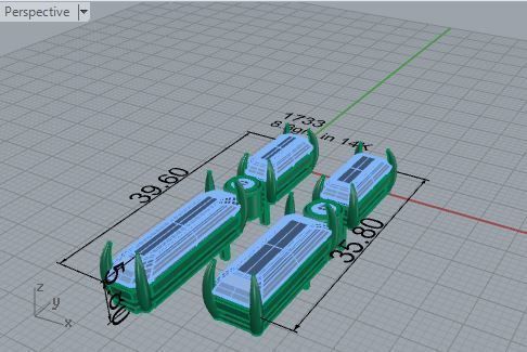 Emerald Diamond Earring 1733 3D print model 3D print model_7