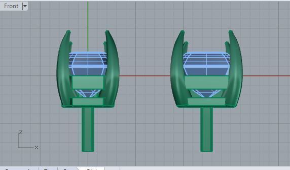 Emerald Diamond Earring 1733 3D print model 3D print model_5