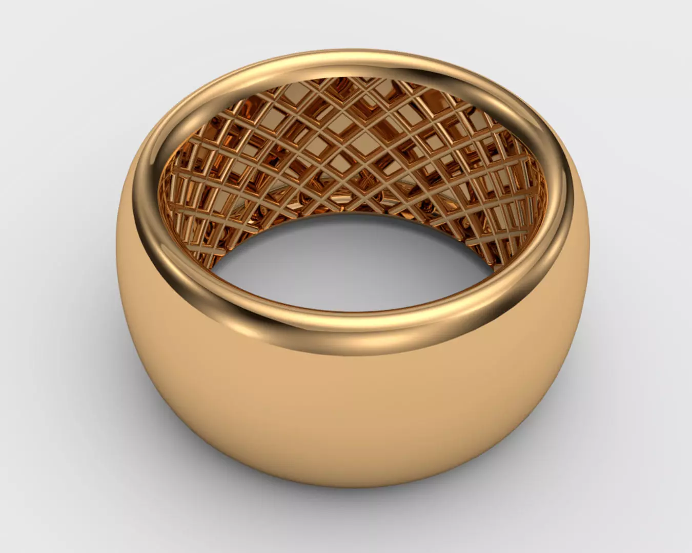 grid ring 3D print model_0