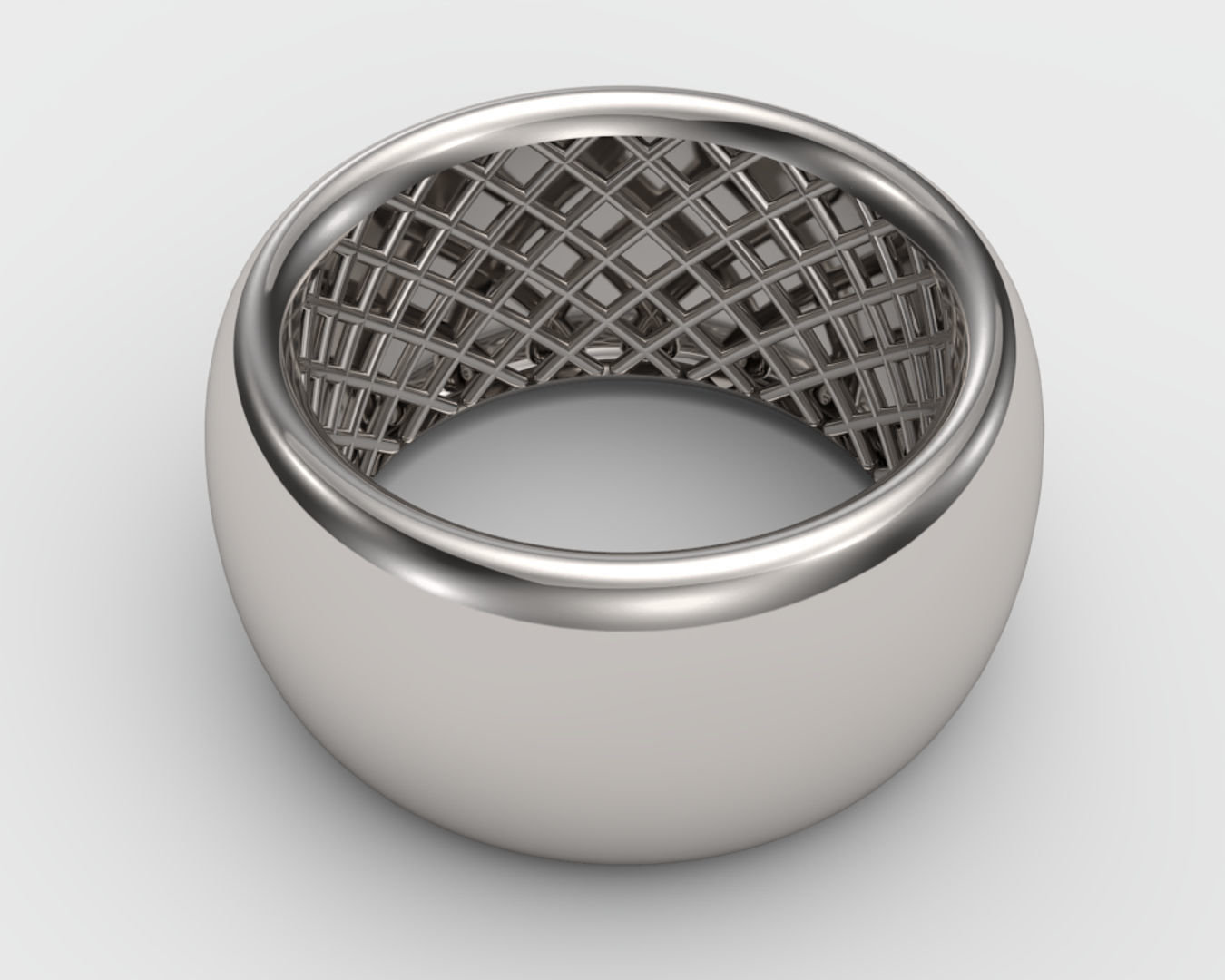 grid ring 3D print model_1