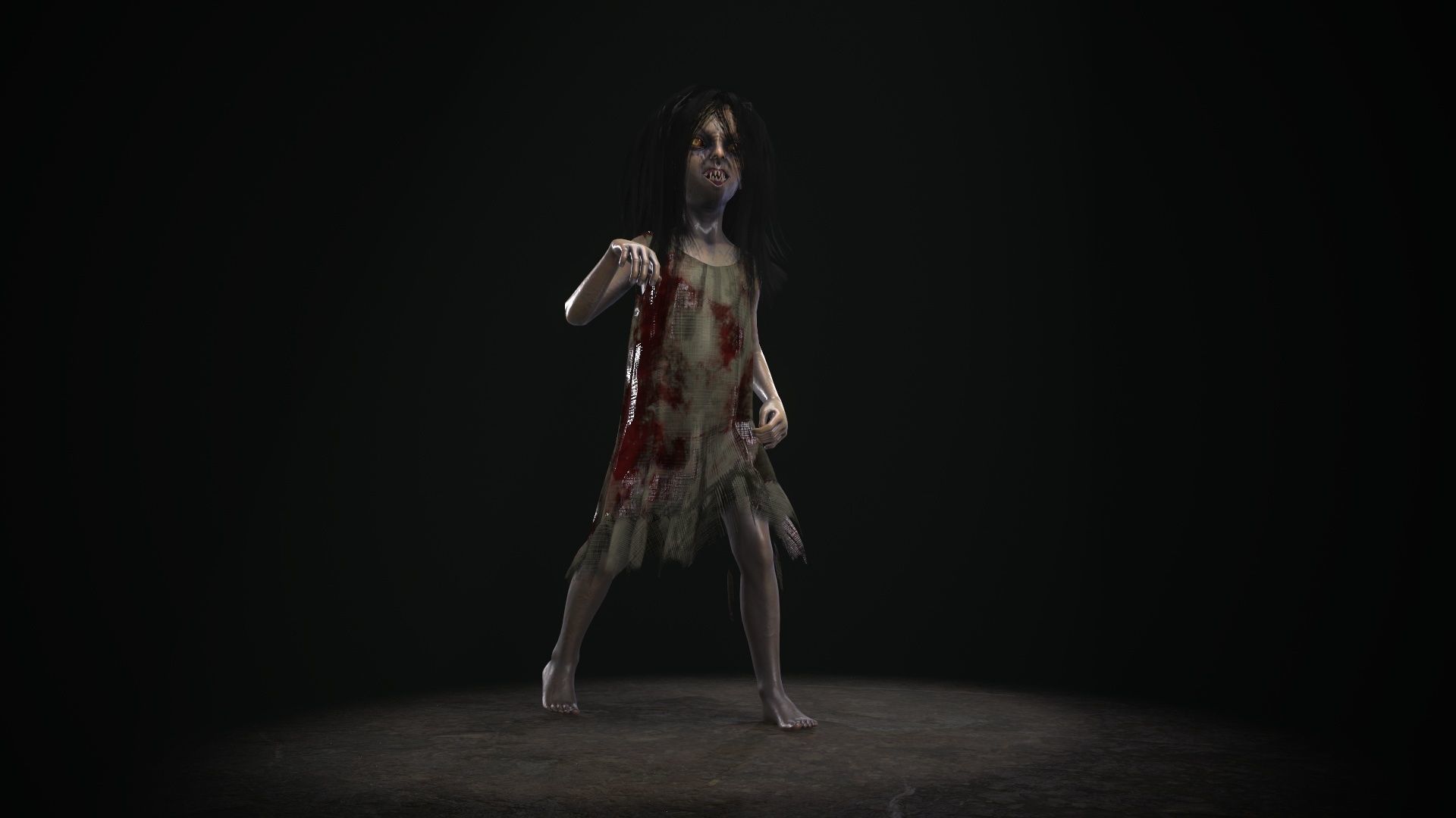 Ugly Kid 3 Low-poly 3D model_7