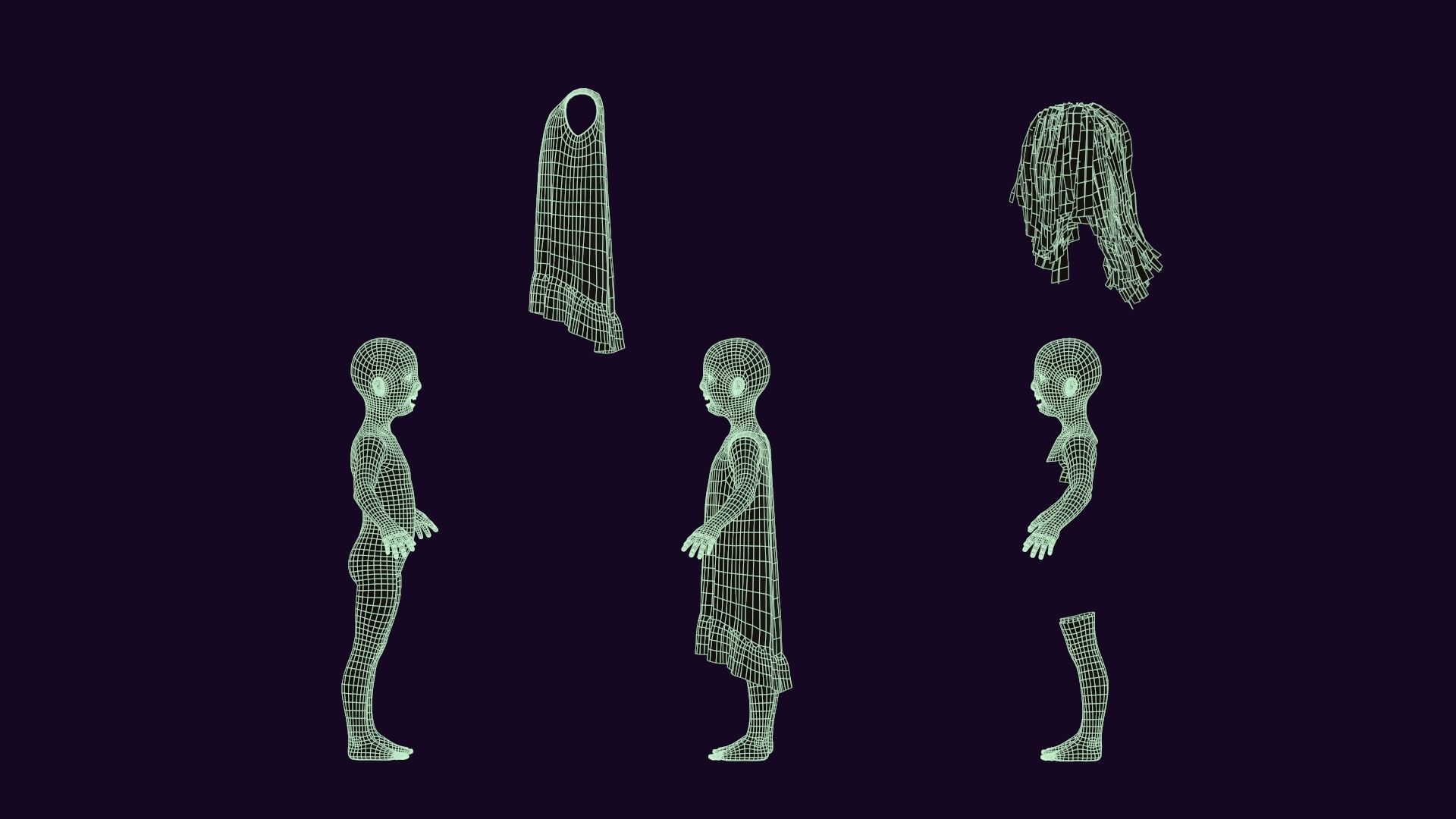 Ugly Kid 3 Low-poly 3D model_17