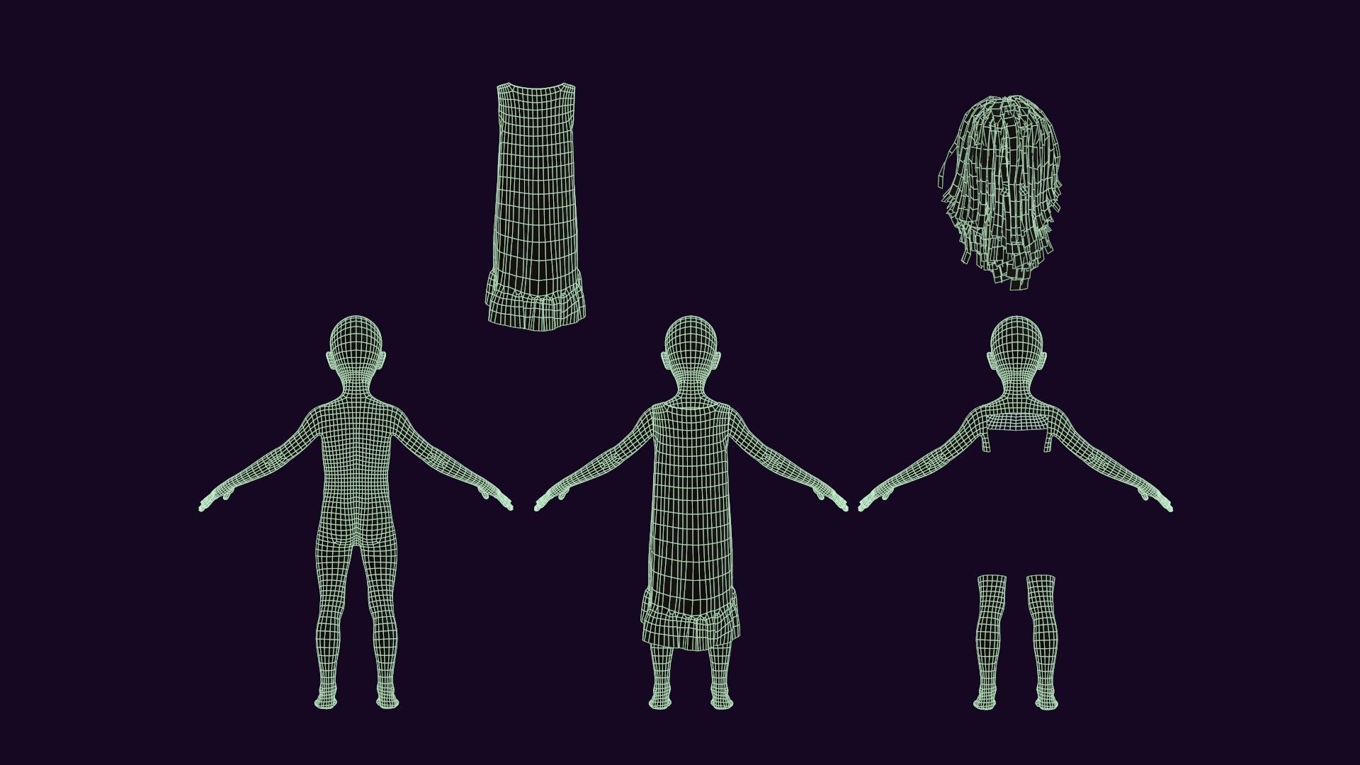 Ugly Kid 3 Low-poly 3D model_18