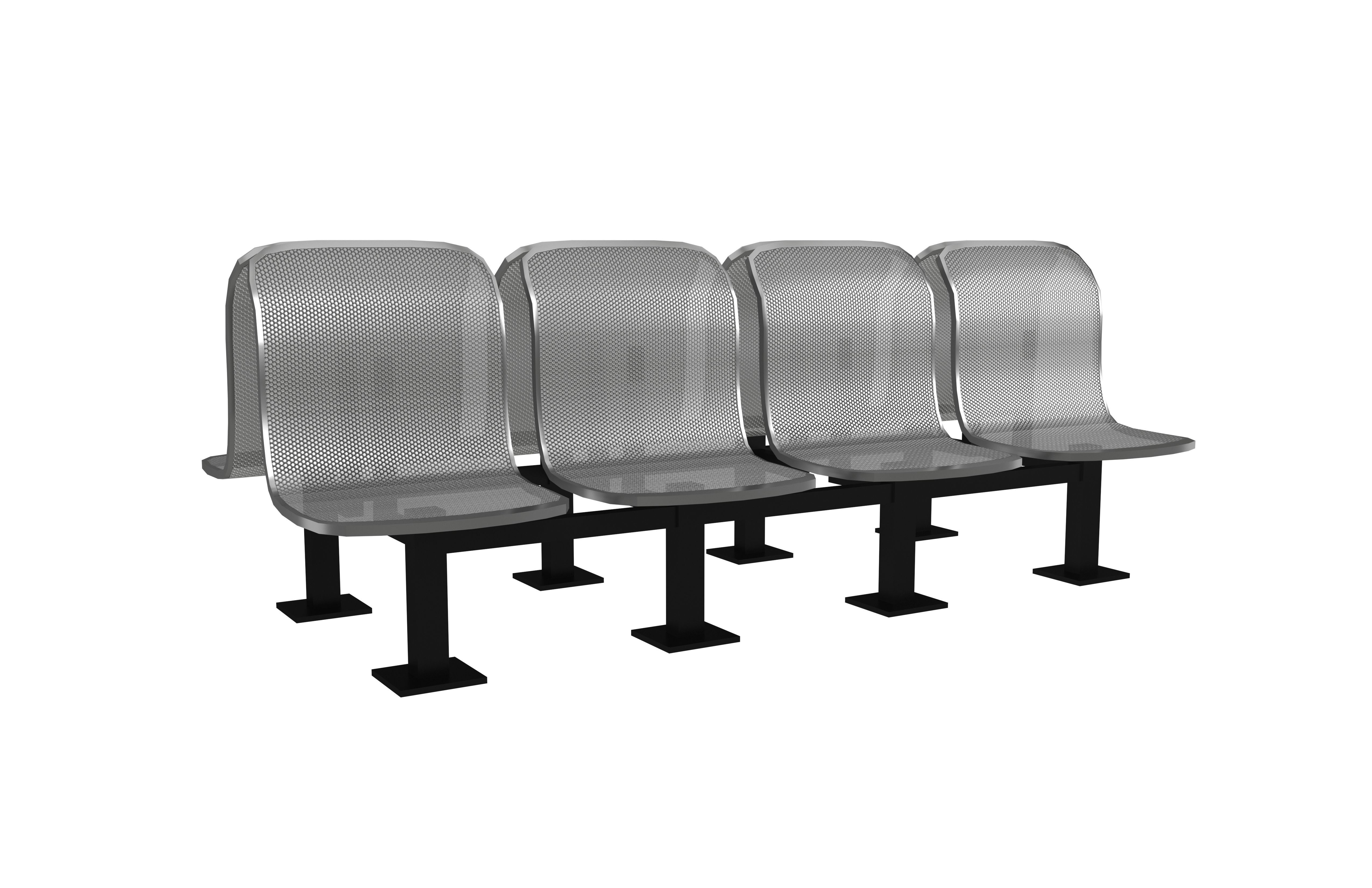 Public Seating v2 001 Low-poly 3D model_1