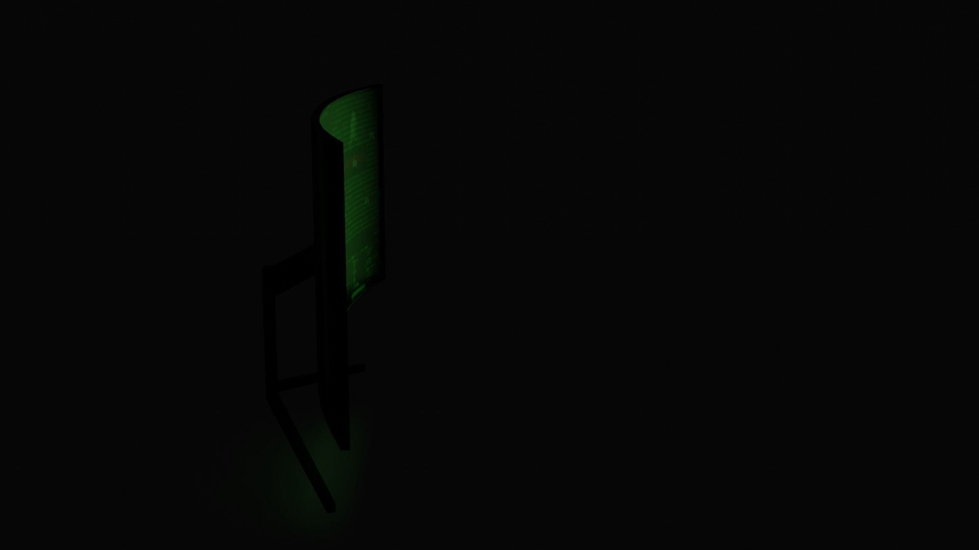 Hacking Computer - Curved Screen Free low-poly 3D model_5