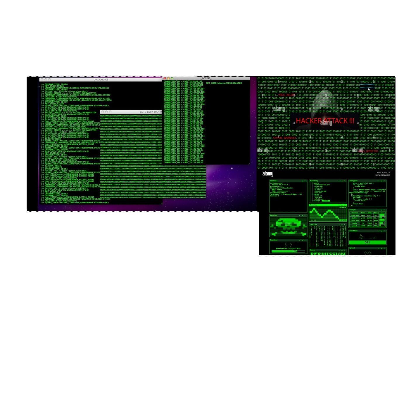 Hacking Computer - Curved Screen Free low-poly 3D model_9