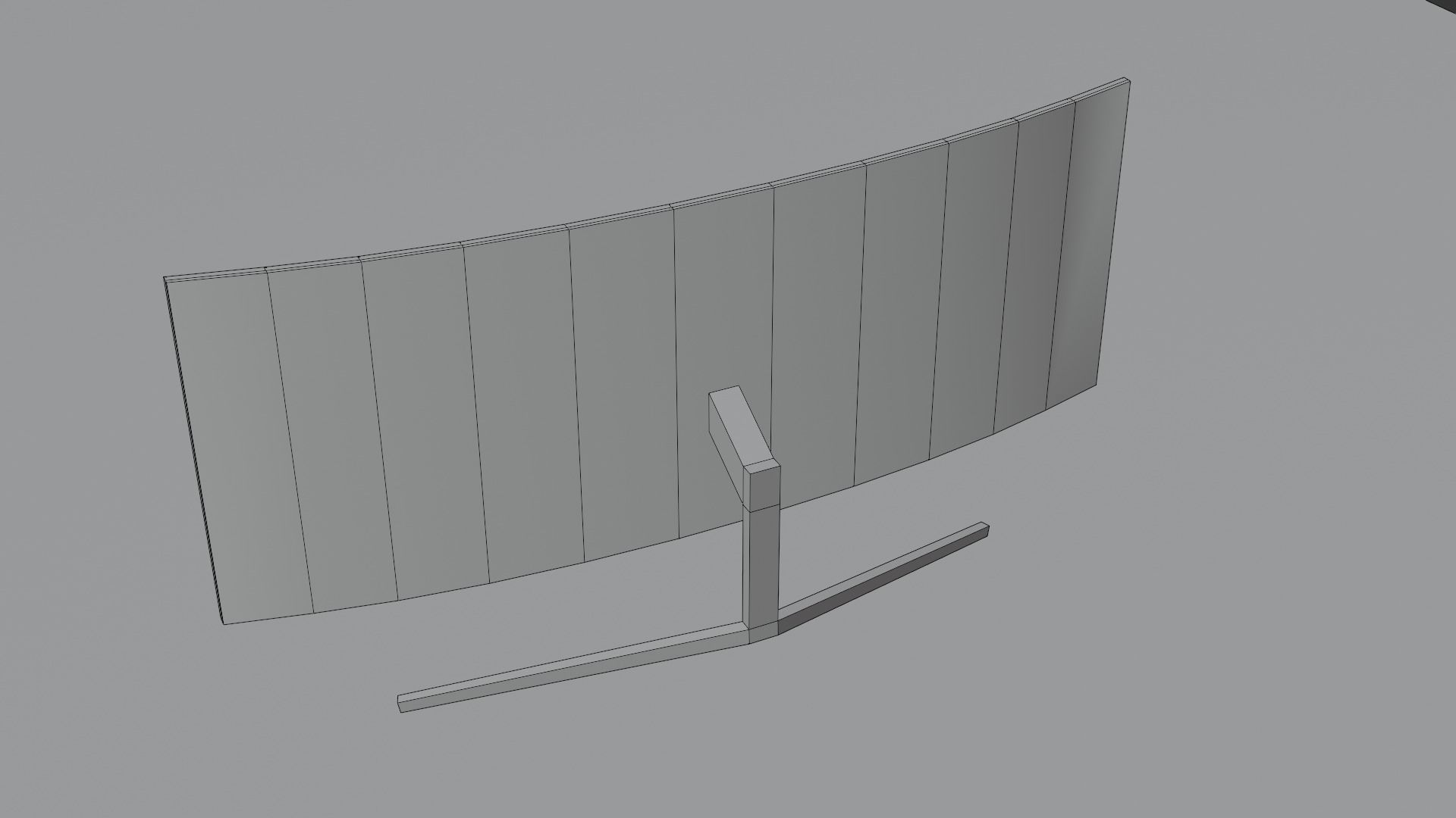 Hacking Computer - Curved Screen Free low-poly 3D model_8