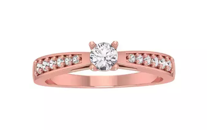 Solitaire Wedding Engagement Women Band Ring