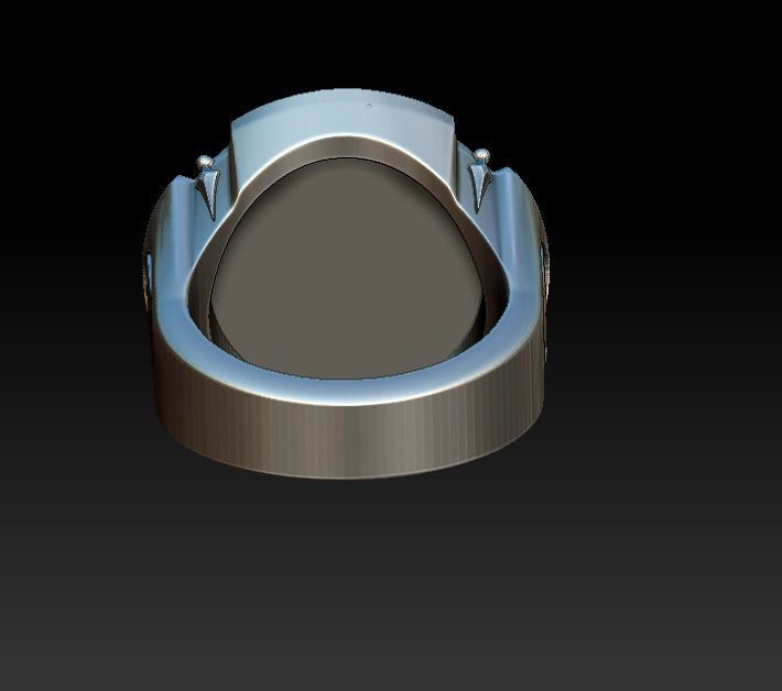 Ring ukrainian warrior cossack trident  3D print model_8