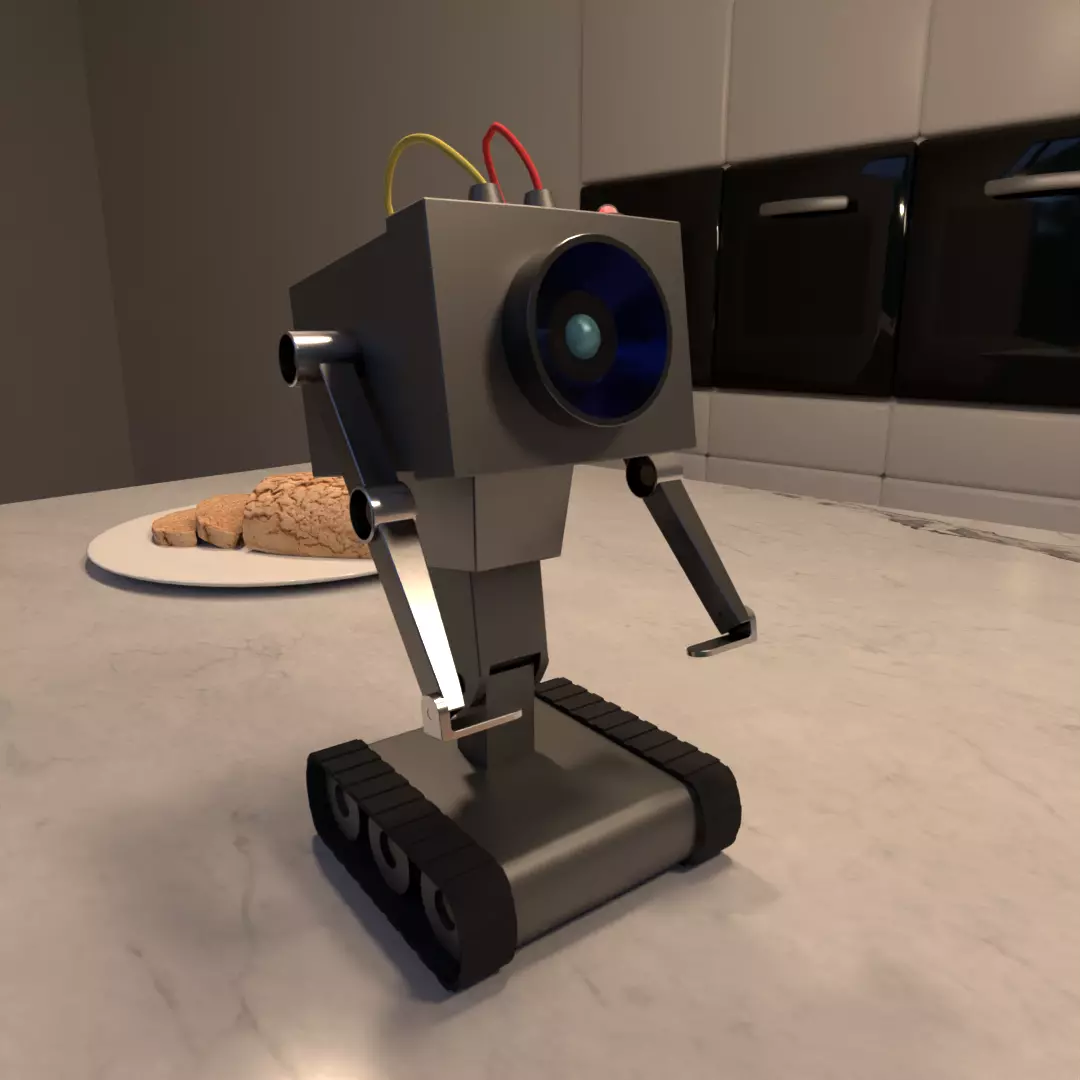 Rick and Morty Butter Robot Rextured Rigged and Animated 3D model_0