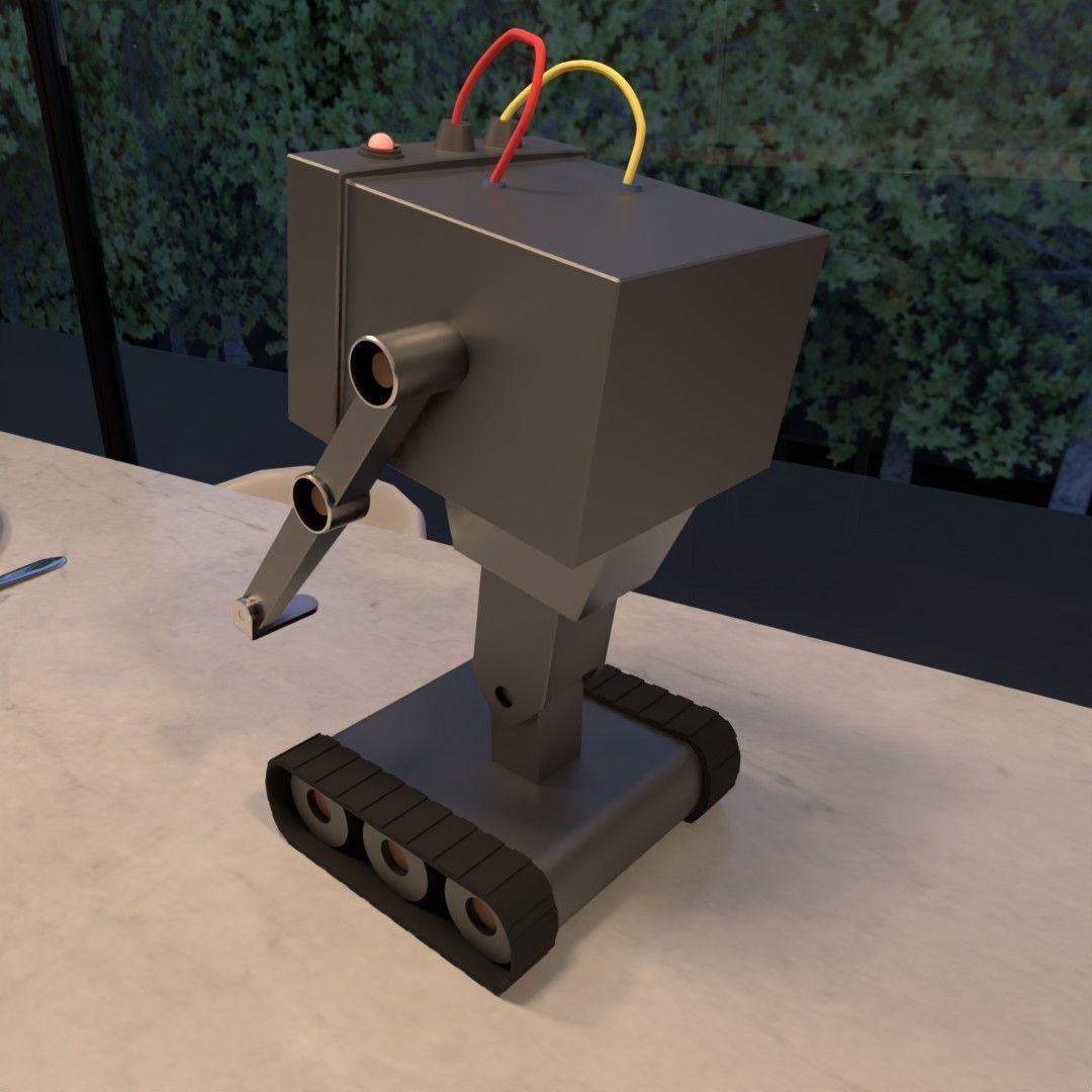 Rick and Morty Butter Robot Rextured Rigged and Animated 3D model_1