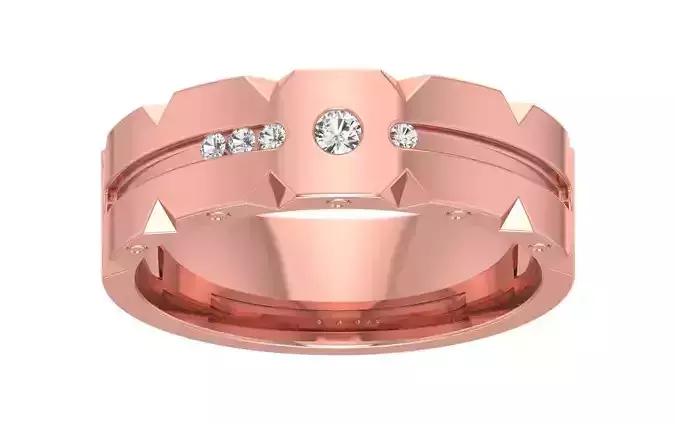 Solitaire Wedding Engagement Men Band Ring