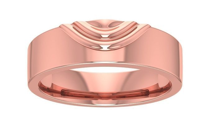 Solitaire Wedding Engagement Men Band Ring 3D print model