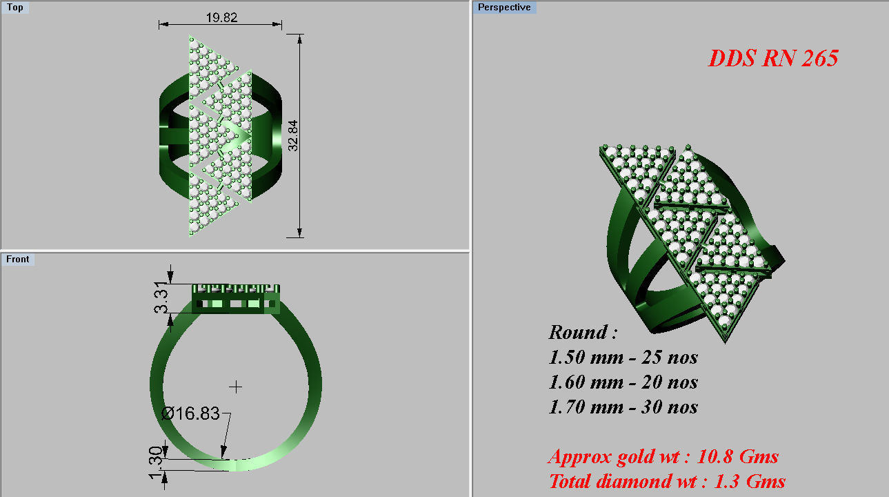 Ring - 265 3D print model_3