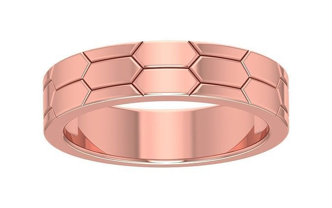 Solitaire Wedding Engagement Men Band Ring 3D print model
