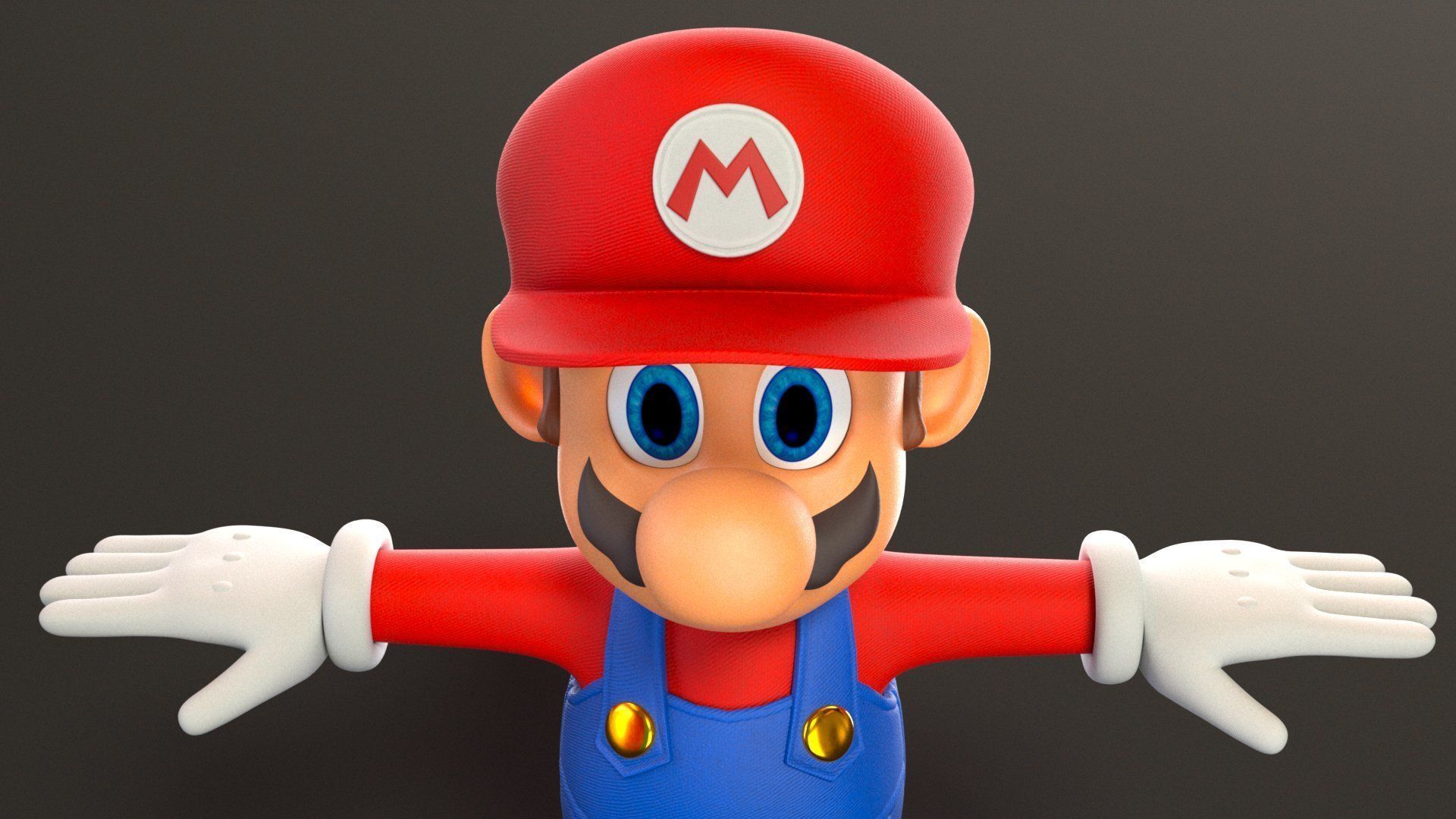 Mario Luigi And Yoshi From Game Low-poly 3D model_12