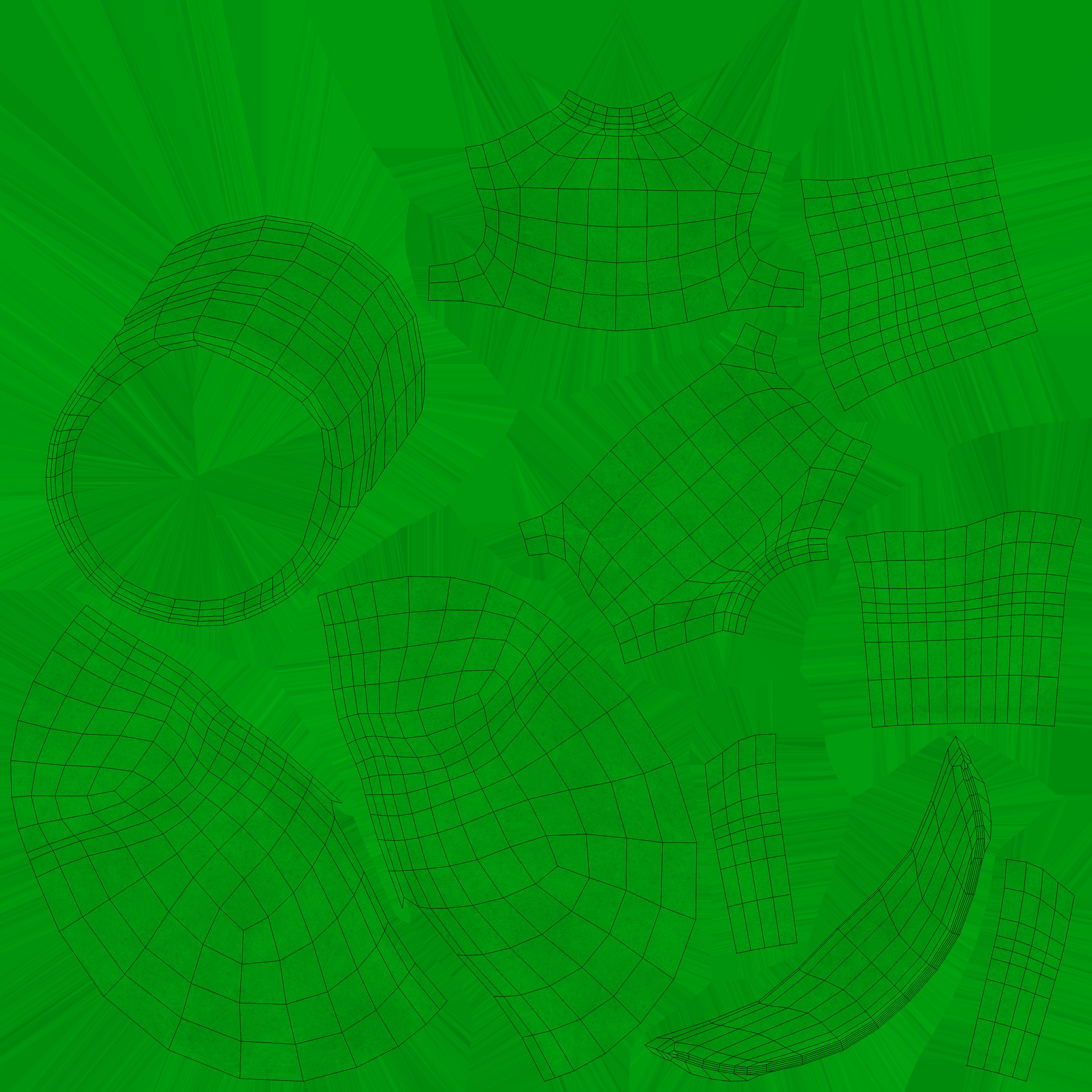 Mario Luigi And Yoshi From Game Low-poly 3D model_76