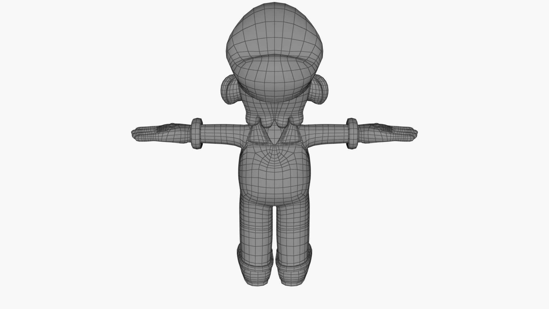 Mario Luigi And Yoshi From Game Low-poly 3D model_44