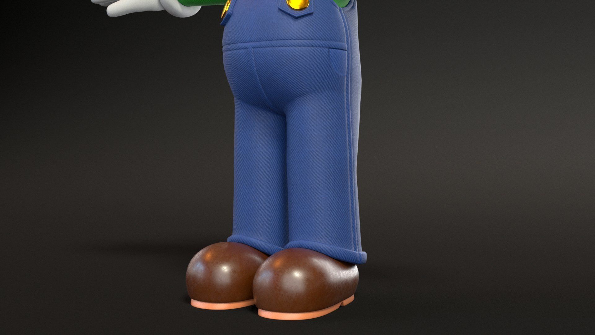 Mario Luigi And Yoshi From Game Low-poly 3D model_30