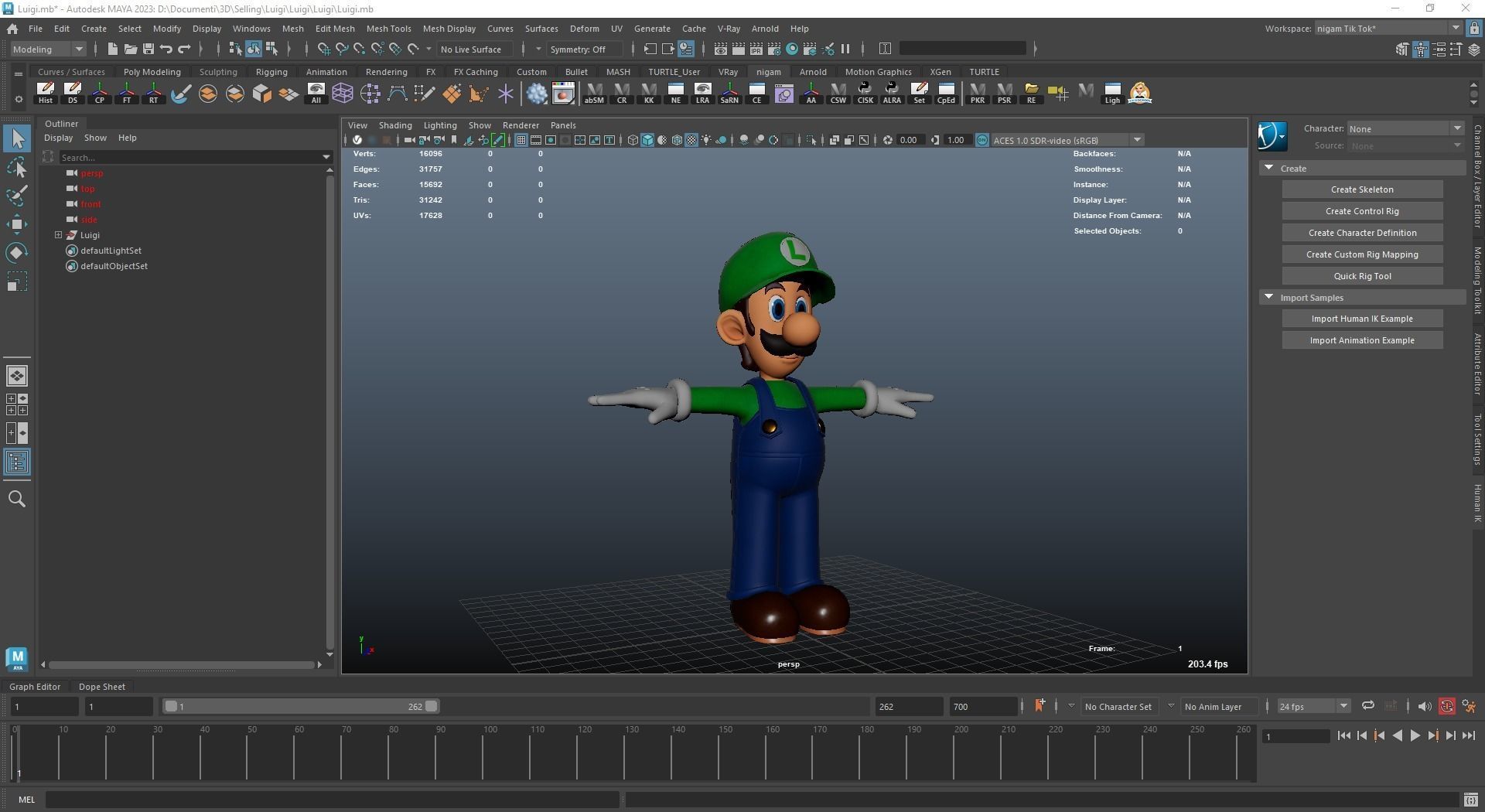 Mario Luigi And Yoshi From Game Low-poly 3D model_31