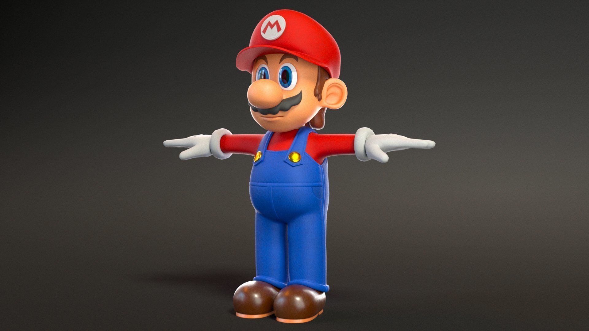 Mario Luigi And Yoshi From Game Low-poly 3D model_2