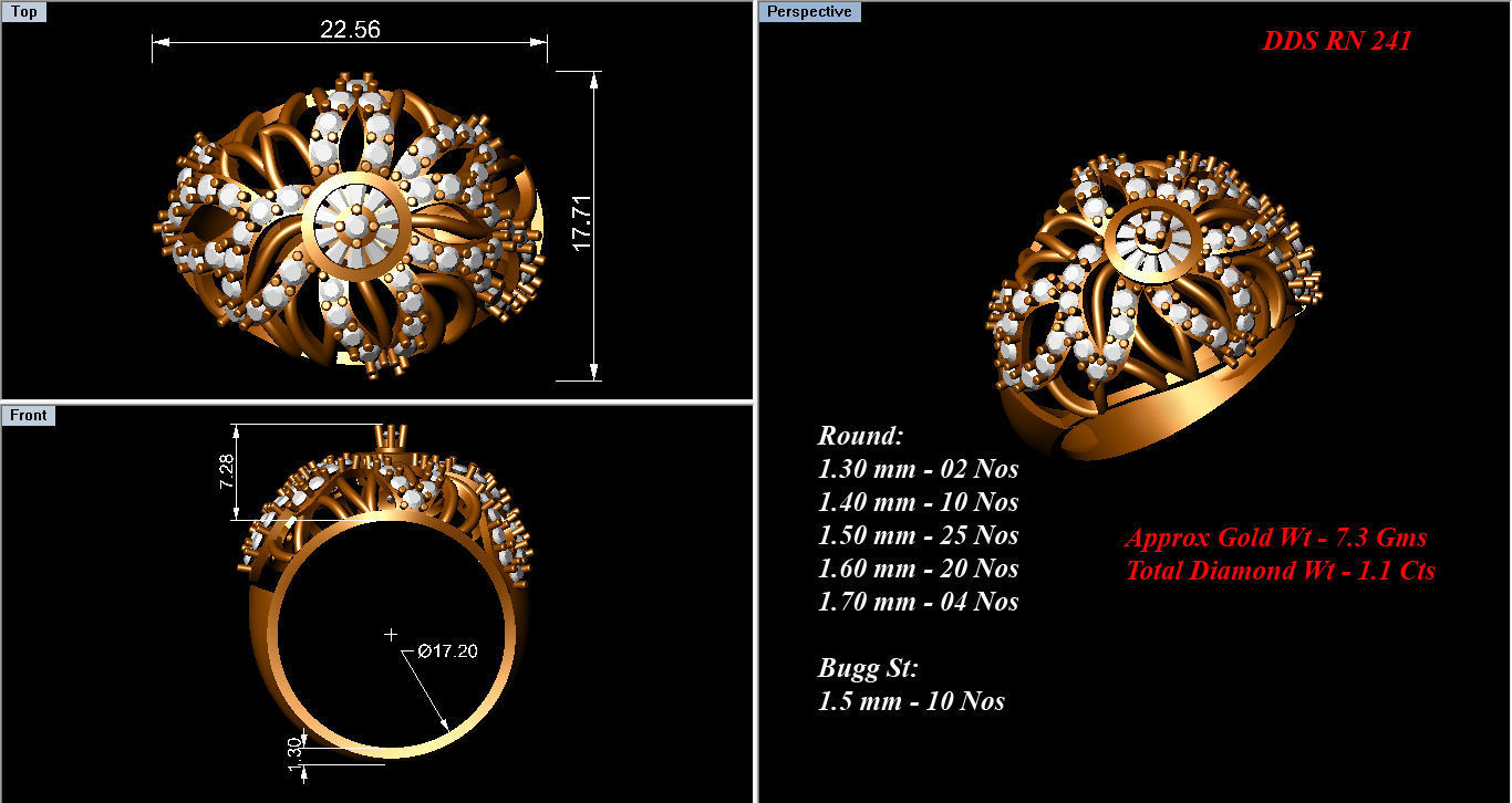Ring - 241 3D print model_3