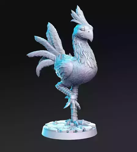 Chocobo Raising Leg Final Fantasy 32mm Pre-supported 3D print model