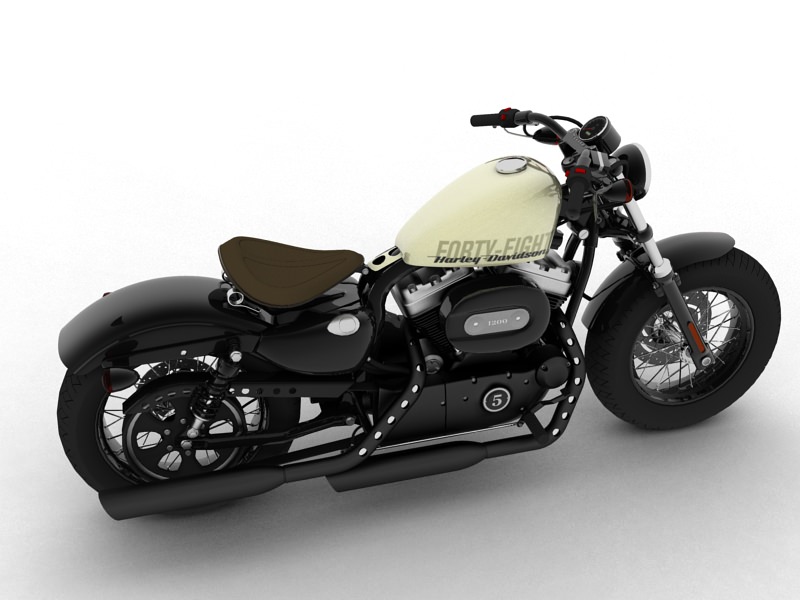 Harley-Davidson XL1200 Sportster Forty-Eight 2014 3D model_3