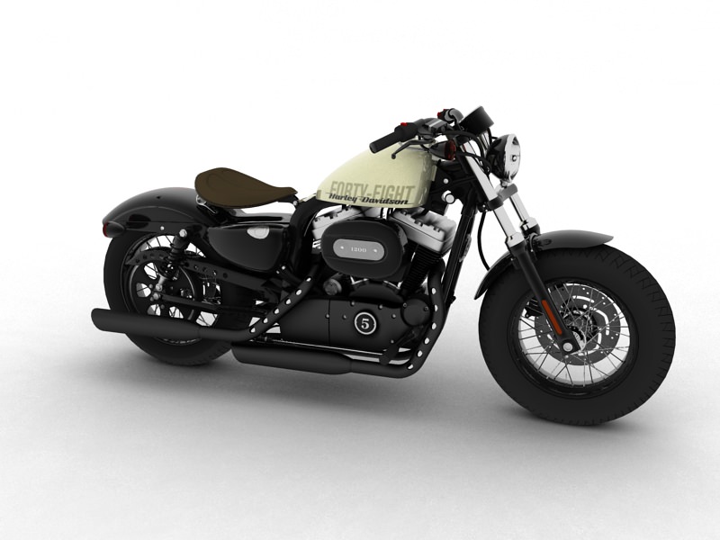 Harley-Davidson XL1200 Sportster Forty-Eight 2014 3D model_1