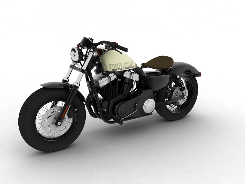 Harley-Davidson XL1200 Sportster Forty-Eight 2014 3D model_2