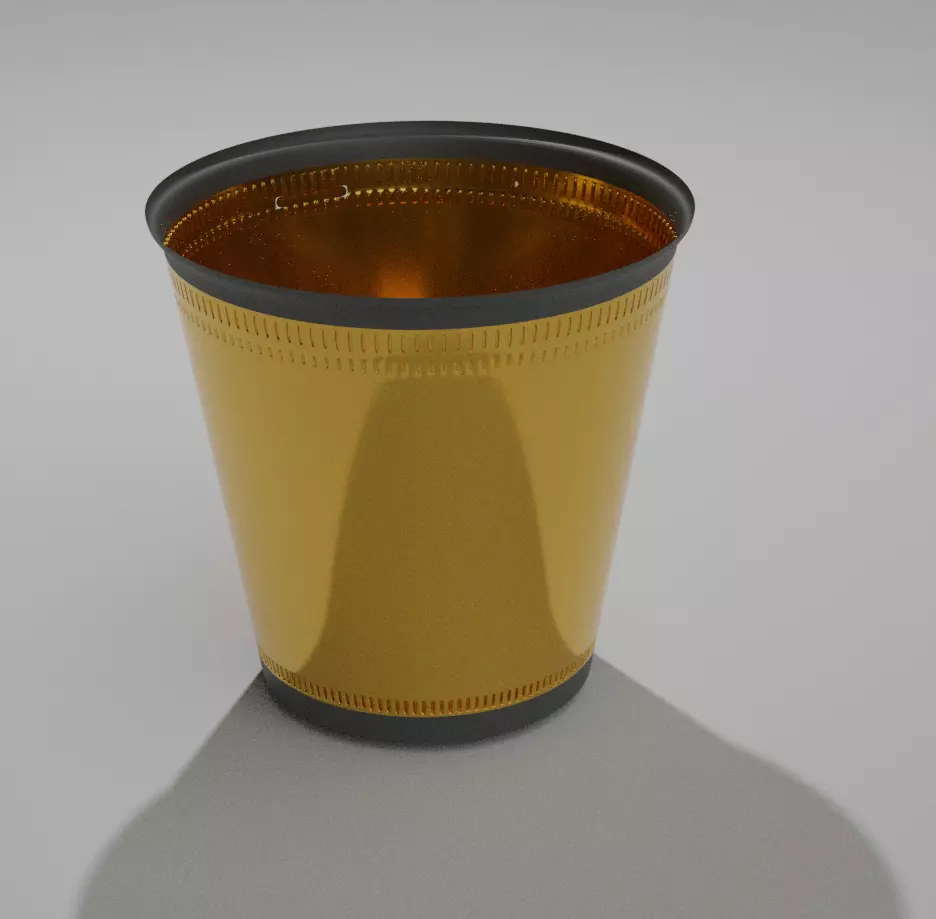 cup with golden side and gray endings Free 3D model_0
