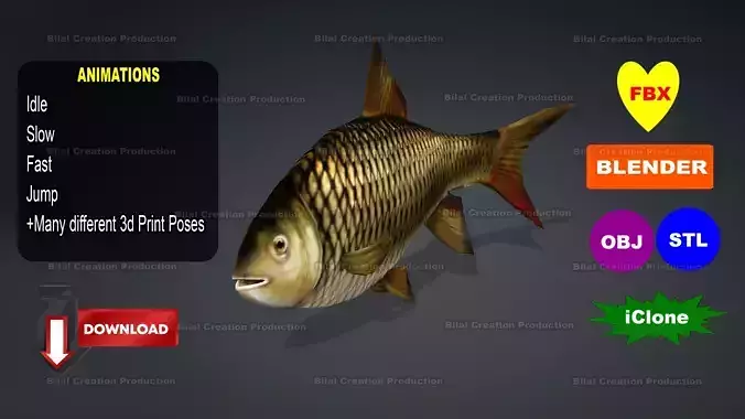 FISH ANIMATED Low-poly 3D model