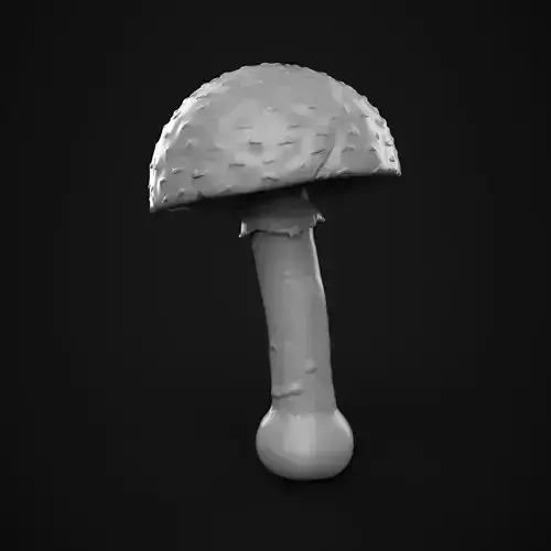 Amanita mushroom sculpture