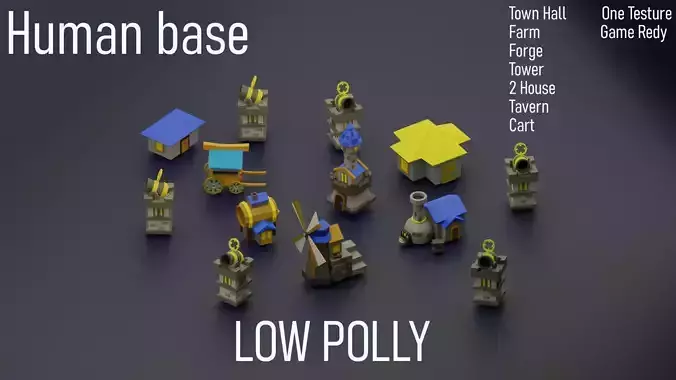 Human base Low-poly 3D model