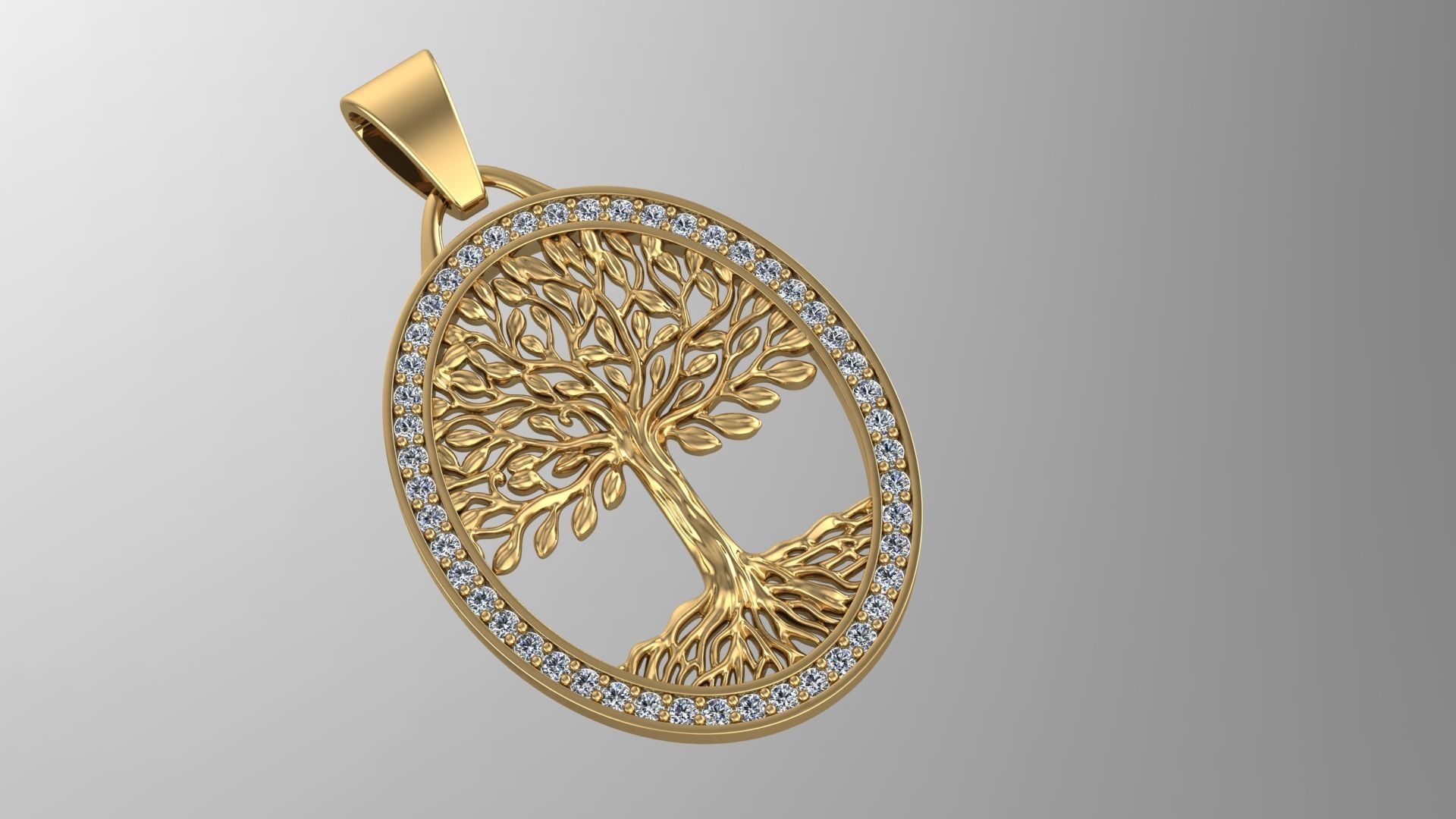 Tree of Life Oval 3D print model_1