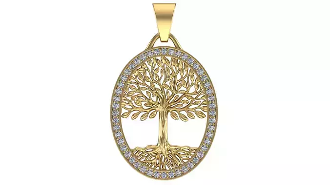 Tree of Life Oval 3D print model