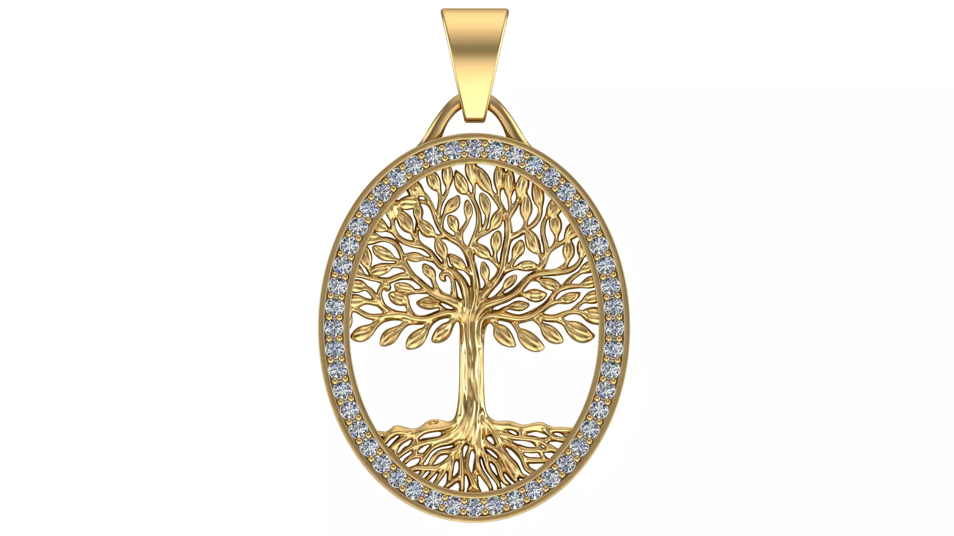 Tree of Life Oval 3D print model_0
