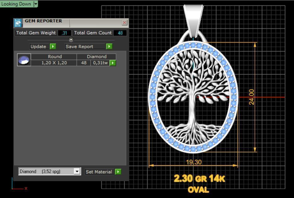 Tree of Life Oval 3D print model_3