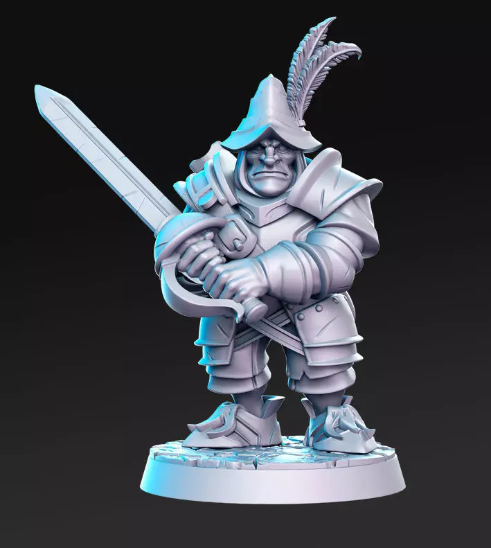 Adalbert Steiner Final Fantasy 32mm Pre-supported 3D print model_0