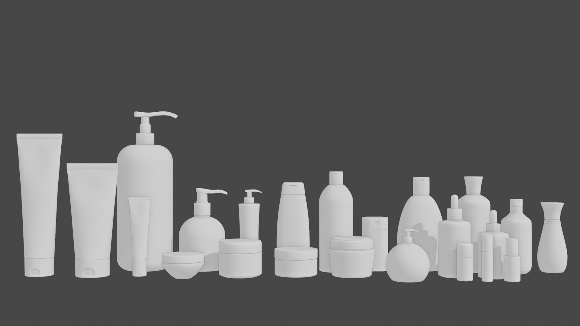 High Quality Cosmetics Bathroom Accessories 3D Model Set  3D model_2